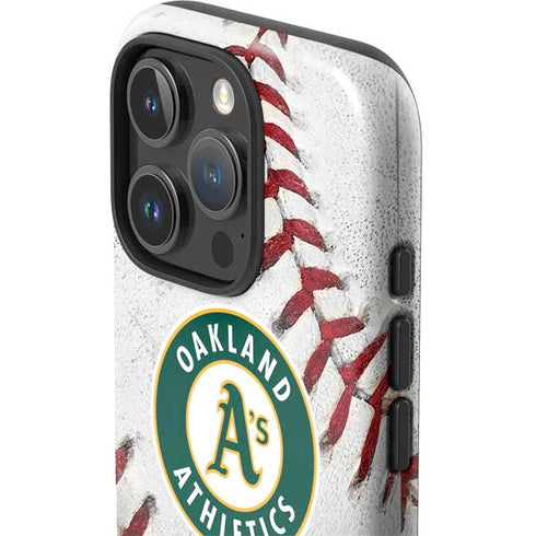 MLB Oakland Athletics Game Ball iPhone 16 Pro Impact Case